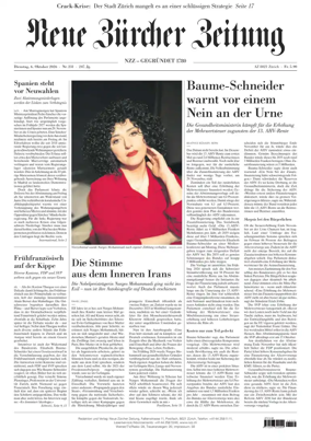 Cover of Neue Zurcher Zeitung