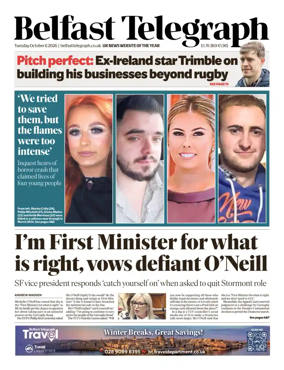 Cover of Belfast Telegraph