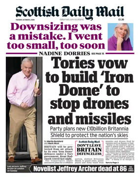 Cover of Scottish Daily Mail