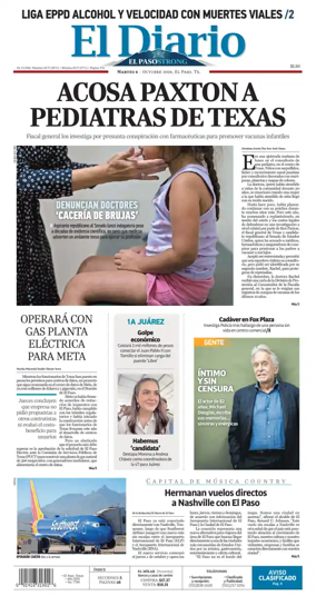 Cover of El Diario de El Paso