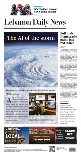 Cover of Lebanon Daily News