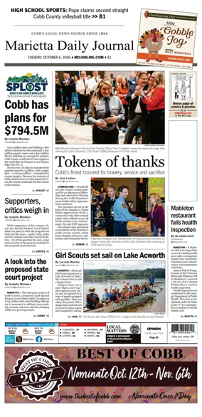 Cover of Marietta Daily Journal
