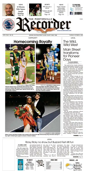 Cover of Porterville Recorder