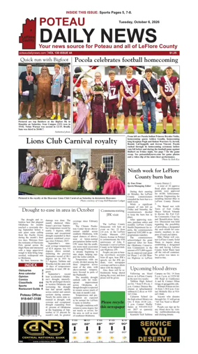 Cover of Poteau Daily News