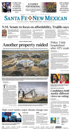Cover of Santa Fe New Mexican