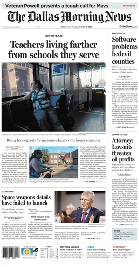 Cover of The Dallas Morning News