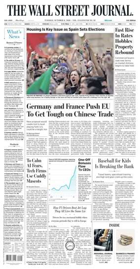 Cover of The Wall Street Journal