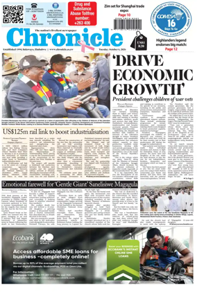 Cover of Chronicle (Zimbabwe)