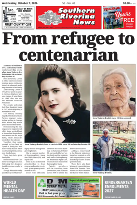 Cover of Southern Riverina news