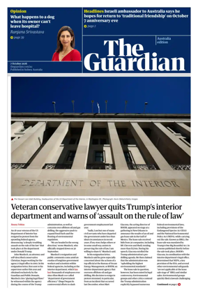 Cover of The Guardian Australia