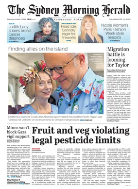 Cover of The Sydney Morning Herald