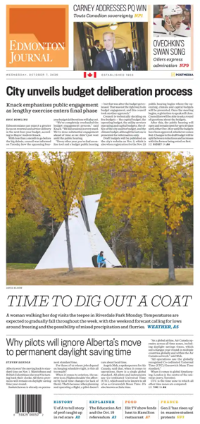 Cover of Edmonton Journal