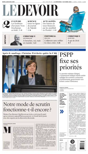 Cover of Le Devoir