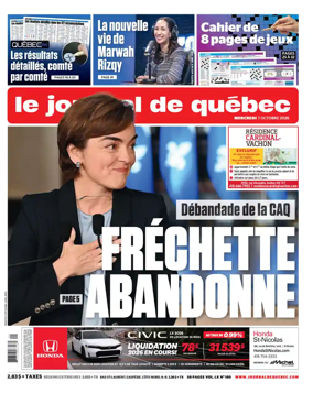 Cover of Le Journal de Quebec