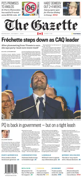 Cover of Montreal Gazette