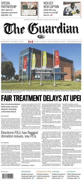 Cover of The Guardian (Charlottetown)