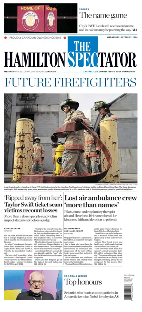 Cover of The Hamilton Spectator