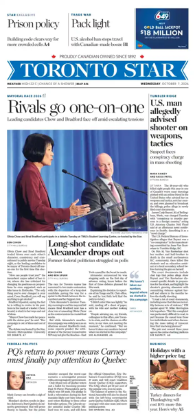 Cover of Toronto Star