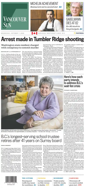 Cover of Vancouver Sun