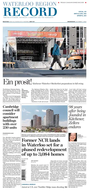 Cover of Waterloo Region Record