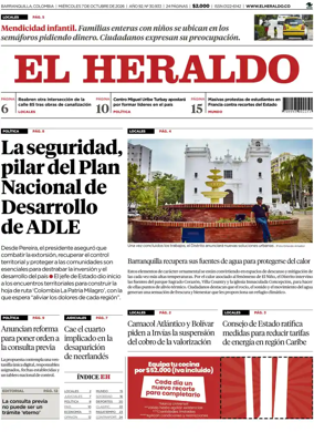 Cover of El Heraldo (Colombia)