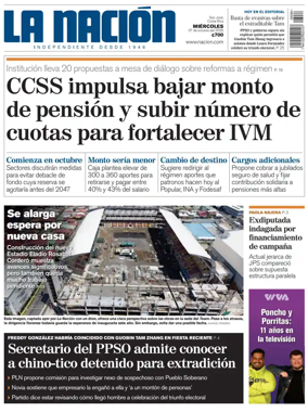 Cover of La Nacion (Costa Rica)