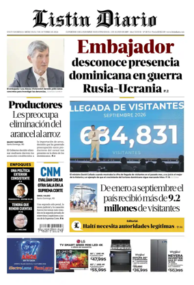Cover of Listin Diario