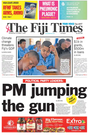 Cover of The Fiji Times