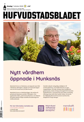 Cover of Hufvudstadsbladet