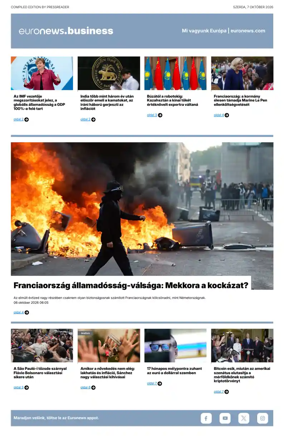 Cover of Euronews Business (Hungarian)