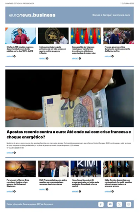 Cover of Euronews Business (Portuguese)