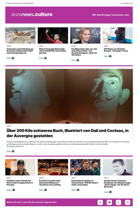 Cover of Euronews Culture and Sport (German)