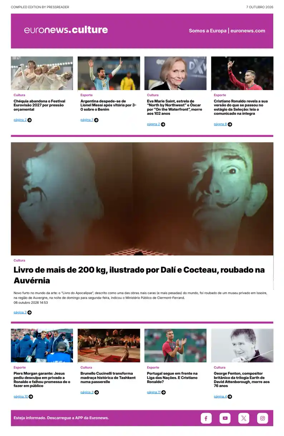 Cover of Euronews Culture and Sport (Portuguese)