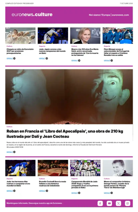 Cover of Euronews Culture and Sport (Spanish) Compiled Edition