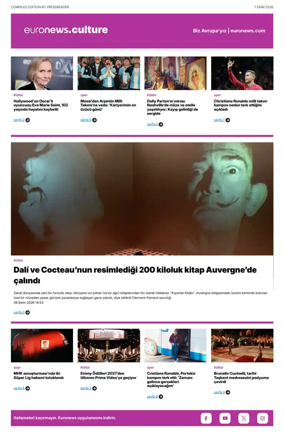 Cover of Euronews Culture and Sport (Turkish) Compiled Edition