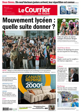 Cover of Le Courrier de l’Ouest (Deux-Sevres)