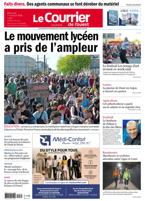 Cover of Le Courrier de l’Ouest (Saumur)
