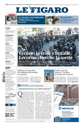 Cover of Le Figaro Print edition (CRF)