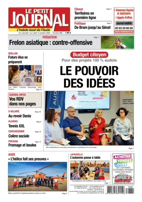 Cover of Le Petit Journal - L'hebdo local de l'Aude
