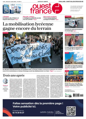 Cover of Ouest France (Challans / Saint-Gilles-Croix-de-Vie)