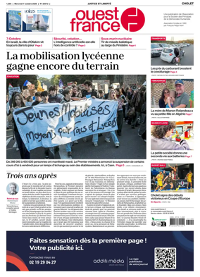 Cover of Ouest France (Cholet)