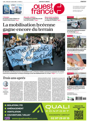 Cover of Ouest France (Pontivy)