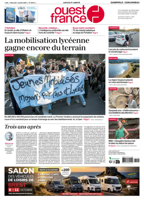 Cover of Ouest-France (Quimperle Concarneau)