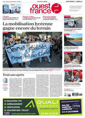 Cover of Ouest-France (Saint-Brieuc Lamballe)