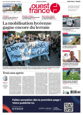 Cover of Ouest France (Saint-Malo)