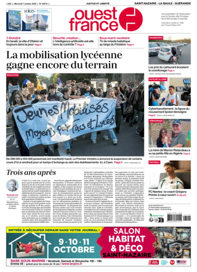 Cover of Ouest France (Saint-Nazaire La Baule Guerande)