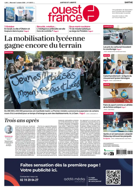 Cover of Ouest France (Sarthe)