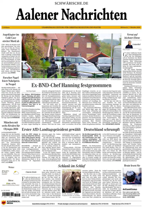 Cover of Aalener Nachrichten