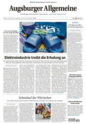 Cover of Augsburger Allgemeine (Ausgabe Stadt)