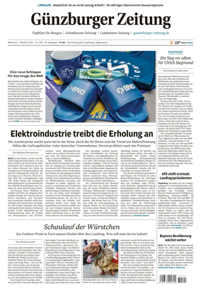Cover of Guenzburger Zeitung